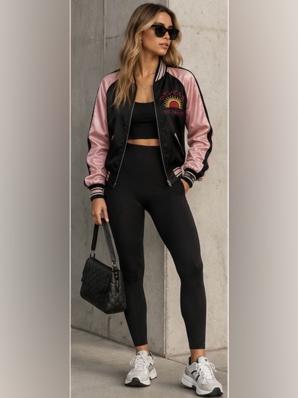 ✨RARE NWT Superdry Sukajan Embroidered Bomber Jacket Eagle Snake Satin Pink✨
